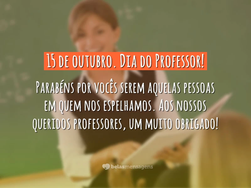 Parabéns professores!