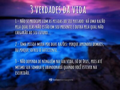 3 verdades da vida