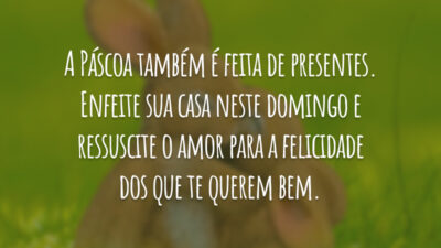 A Páscoa também é feita de presentes. Enfeite sua casa neste domingo&hellip;