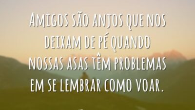 Amigos são anjos que nos deixam de pé quando nossas asas têm&hellip;