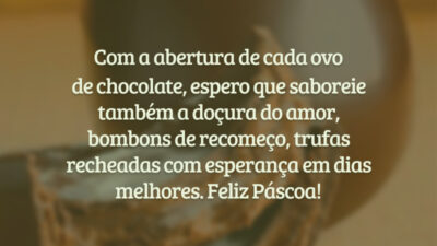 Com a abertura de cada ovo de chocolate, espero que saboreie também&hellip;