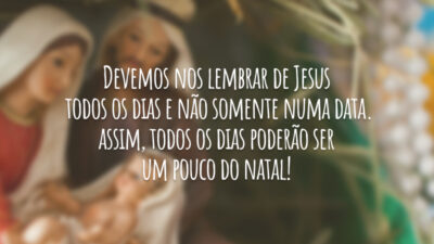 Devemos nos lembrar de Jesus todos os dias e não somente numa&hellip;