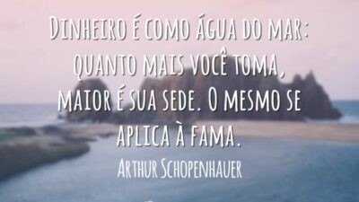 Dinheiro é como água do mar: quanto mais você toma, maior é&hellip;