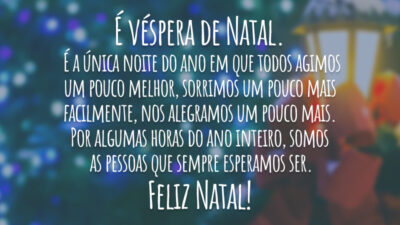 É véspera de Natal. É a única noite do ano em que&hellip;