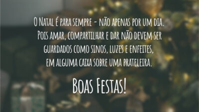 O Natal é para sempre - não apenas por um dia. Pois&hellip;