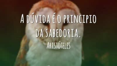 A dúvida é o principio da sabedoria.