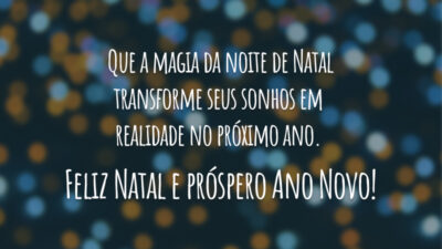Que a magia da noite de Natal transforme seus sonhos em realidade&hellip;