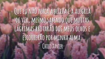 Que eu não perca a beleza e a alegria de ver, mesmo&hellip;