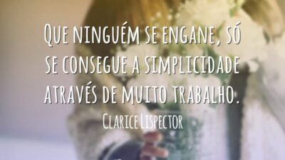 Que ninguém se engane, só se consegue a simplicidade através de muito&hellip;