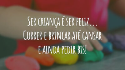 Ser criança é ser feliz... Correr e brincar até cansar e ainda&hellip;