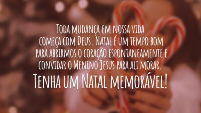 Toda mudança em nossa vida começa com Deus. Natal é um tempo&hellip;