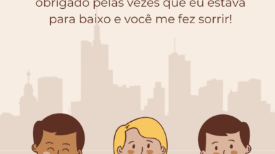 Amigo: obrigado pelas vezes que eu estava para baixo e você me&hellip;