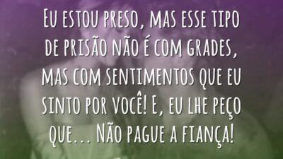 Eu estou preso, mas esse tipo de prisão não é com grades,&hellip;