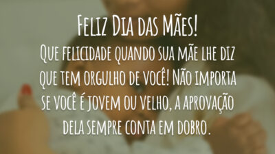 Feliz Dia das Mães! Que felicidade quando sua mãe lhe diz que&hellip;