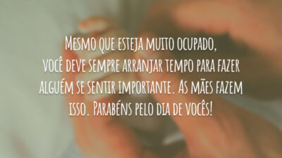Mesmo que esteja muito ocupado, você deve sempre arranjar tempo para fazer&hellip;