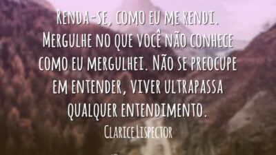 Renda-se, como eu me rendi. Mergulhe no que você não conhece como&hellip;