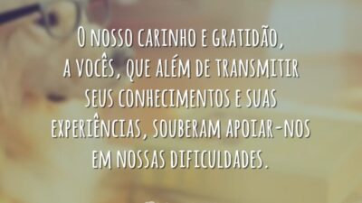 O nosso carinho e gratidão, a vocês, que além de transmitir seus&hellip;