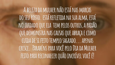 A beleza de uma mulher…