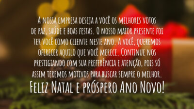 Feliz Natal aos clientes