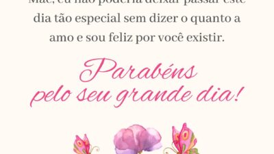 Parabéns pelo seu grande dia
