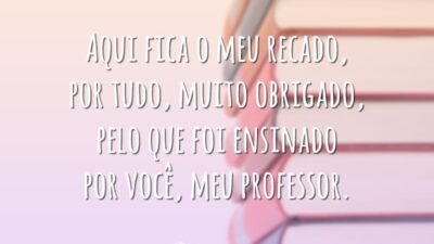 Poema ao professor