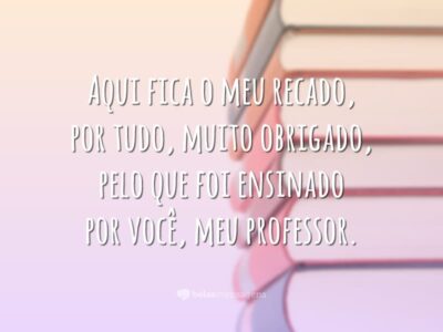 Poema ao professor