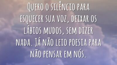 Ausência que incomoda
