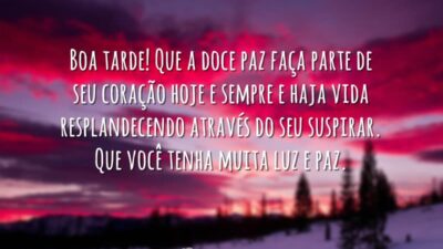 Mensagem de boa tarde
