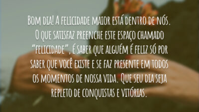 Mensagem para um dia feliz
