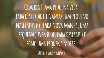 Cada dia é uma pequena vida