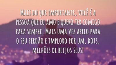 Mensagem de desculpa para meu amor