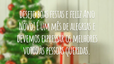 Boas festas e feliz Ano Novo