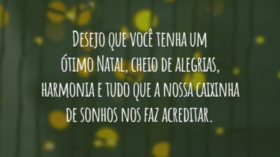 Mensagem de boas festas
