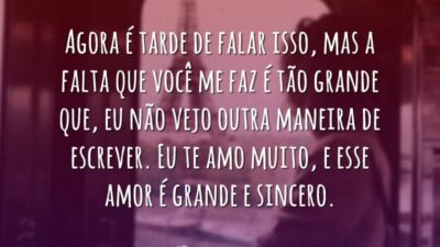 Está sendo muito difícil meu amor