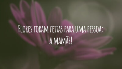Flores foram feitas para uma pessoa: a mamãe!