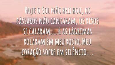 Hoje o Sol não brilhou
