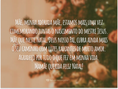 Mensagem de Natal para mãe