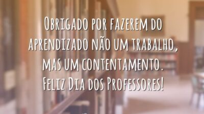 Mensagem de obrigado ao professor