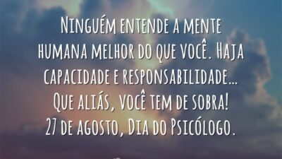 Mensagem Dia do Psicólogo