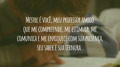 Ao mestre, com carinho!