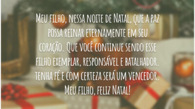 Mensagem de Natal para filho
