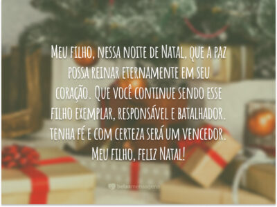 Mensagem de Natal para filho