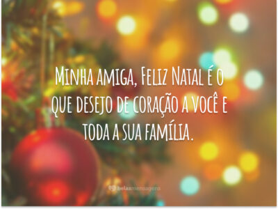 Mensagem de Natal para amiga