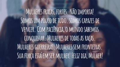 Sua força está em ser!