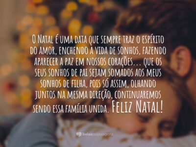 Feliz Natal de filha para pai