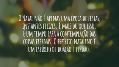 O espírito natalino é…