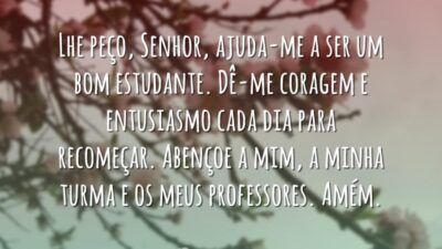 Oração do estudante