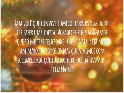 Feliz Natal para colega de trabalho