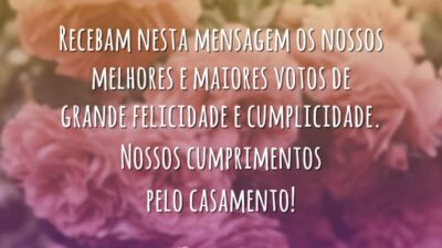 Parabéns aos noivos