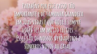 Mensagem de parabéns pelo casamento